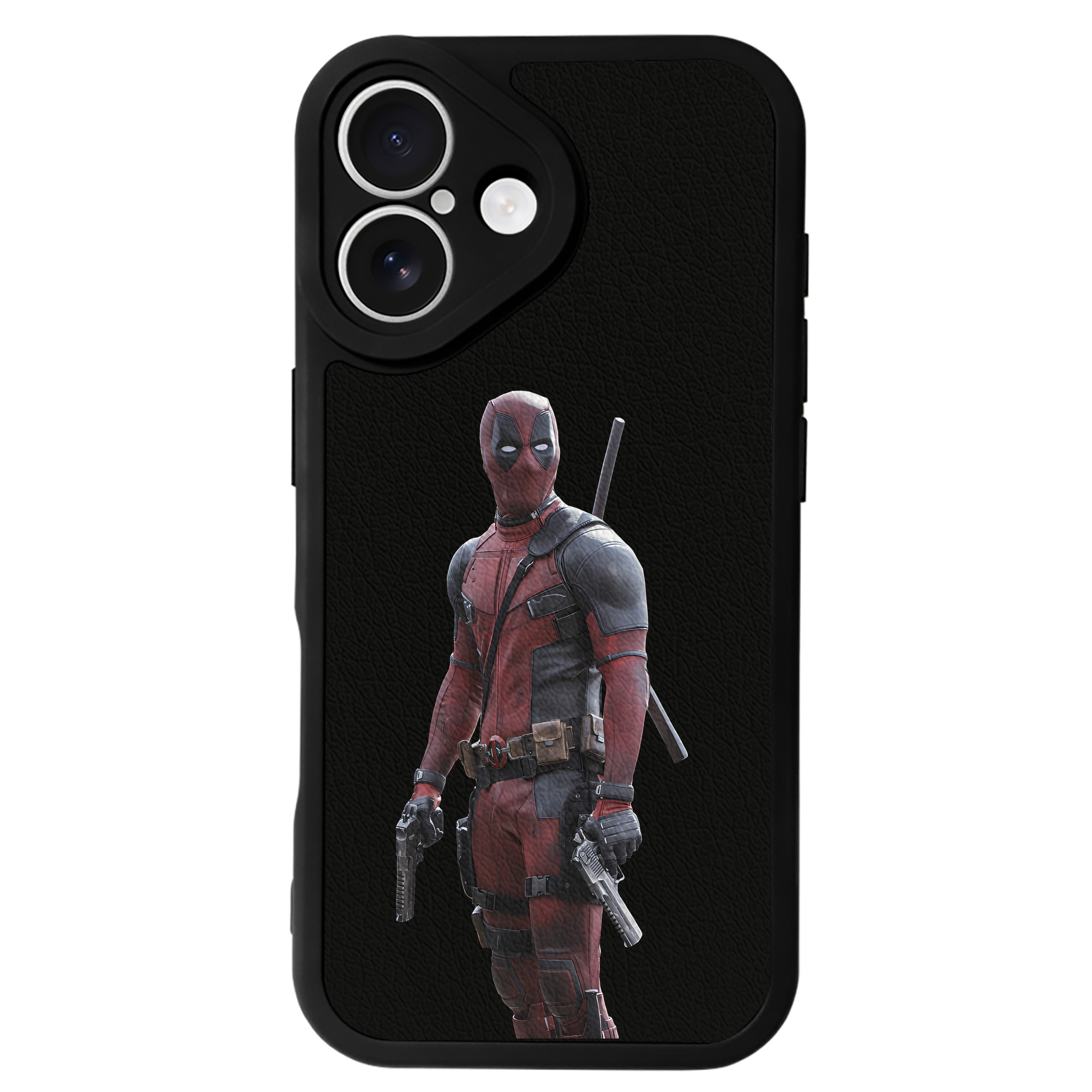 （画像用） Deadpool デッドプール 【iPhone 16シリーズ対応】シリコンスマホケース（レザー調） 材質：シリコン